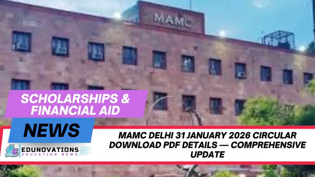 MAMC Delhi 31 January 2026 circular download PDF details