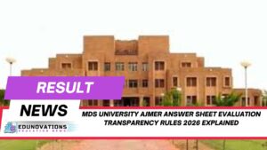 MDS University Ajmer answer sheet evaluation transparency rules 2026