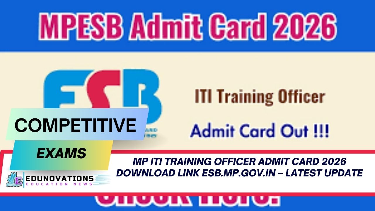 MP ITI Training Officer Admit Card 2026 download link esb.mp.gov.in