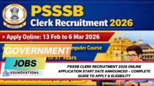 PSSSB Clerk Recruitment 2026 online application start date