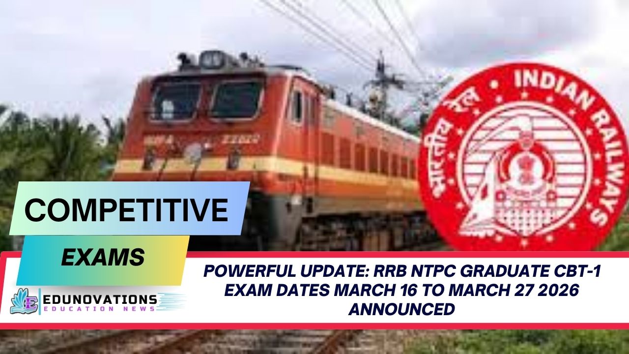 RRB NTPC Graduate CBT-1 exam dates March 16 to March 27 2026
