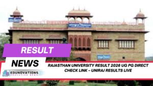 Rajasthan University result 2026 UG PG direct check link