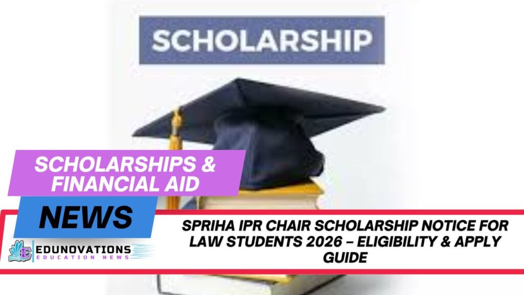 SPRIHA IPR Chair scholarship notice for law students 2026