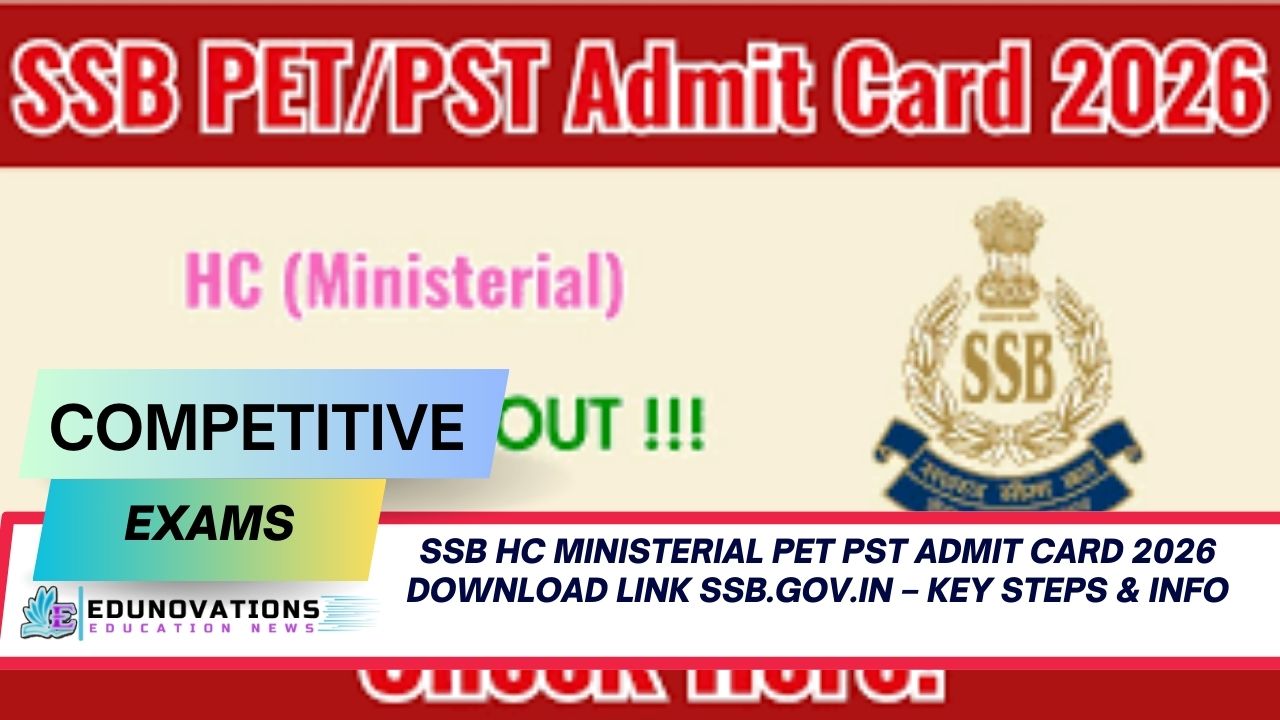 SSB HC Ministerial PET PST Admit Card 2026 download link ssb.gov.in