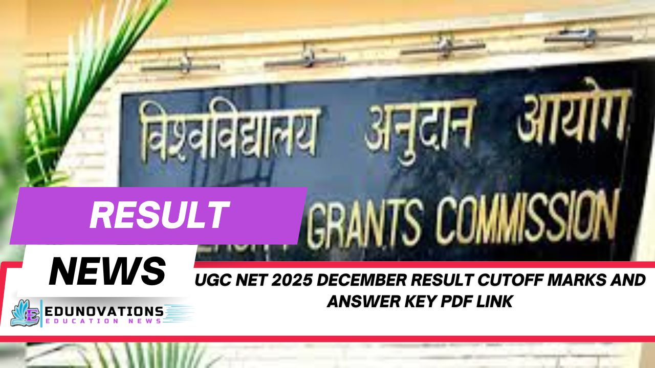 UGC NET 2025 December result cutoff marks and answer key PDF link