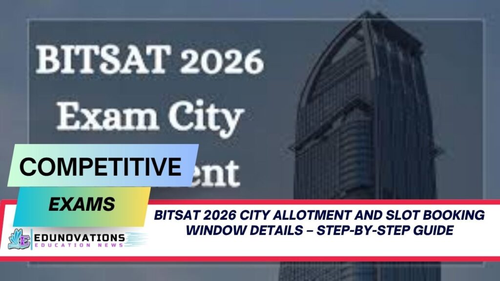 BITSAT 2026 City Allotment and Slot Booking Window Details