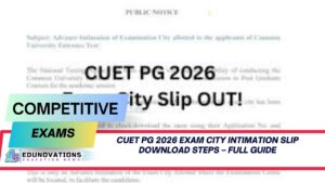 CUET PG 2026 exam city intimation slip download steps