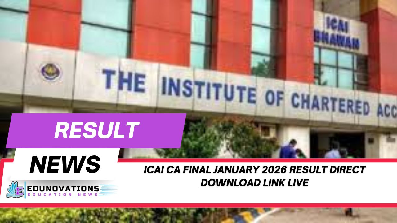 ICAI CA Final January 2026 result direct download link