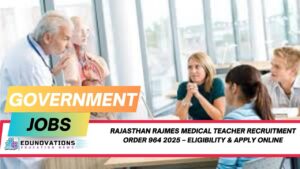 Rajasthan RajMES medical teacher recruitment Order 964 2025 eligibility