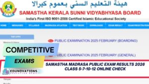 Samastha Madrasa Public Exam Results 2026 Class 5-7-10-12 online check