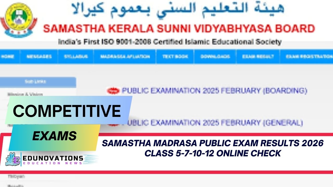 Samastha Madrasa Public Exam Results 2026 Class 5-7-10-12 online check