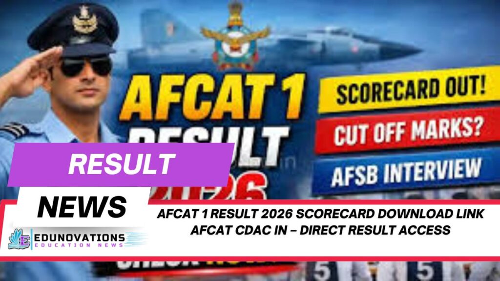 afcat 1 result 2026 scorecard download link afcat cdac in