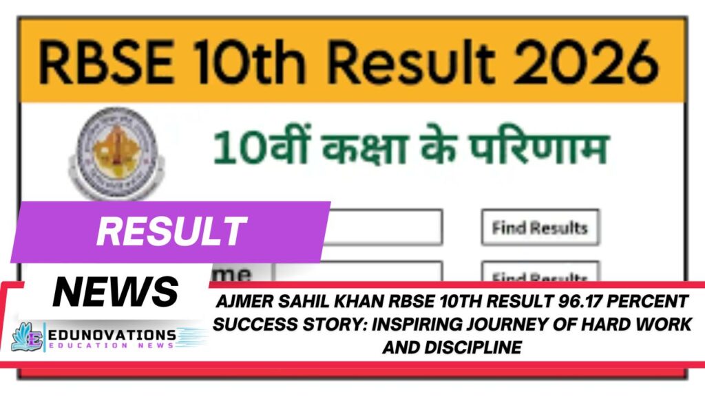 ajmer sahil khan rbse 10th result 96.17 percent success story