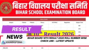 bihar board 10th result 2026 roll number wise check link