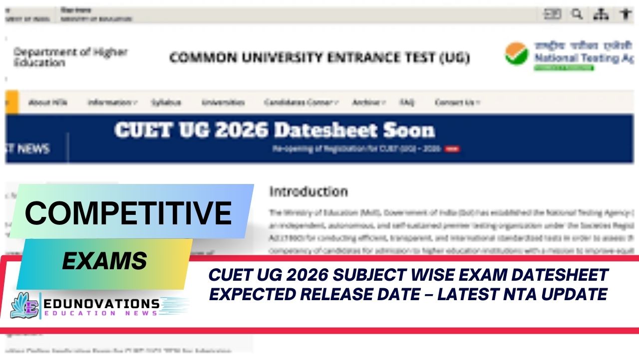 cuet ug 2026 subject wise exam datesheet expected release date