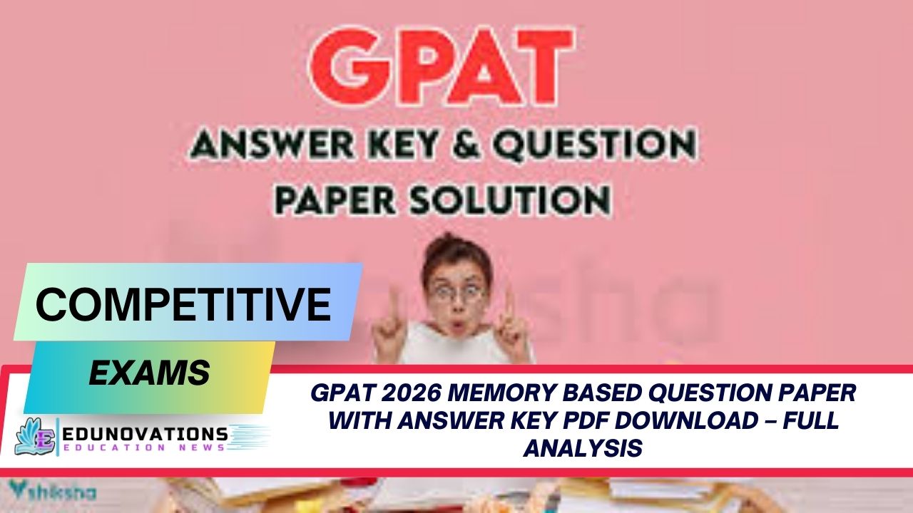 gpat 2026 memory based question paper with answer key pdf download – Full Analysis