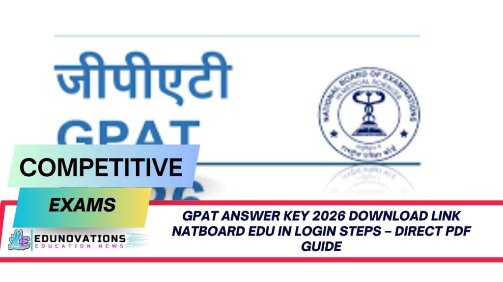 gpat answer key 2026 download link natboard edu in login steps
