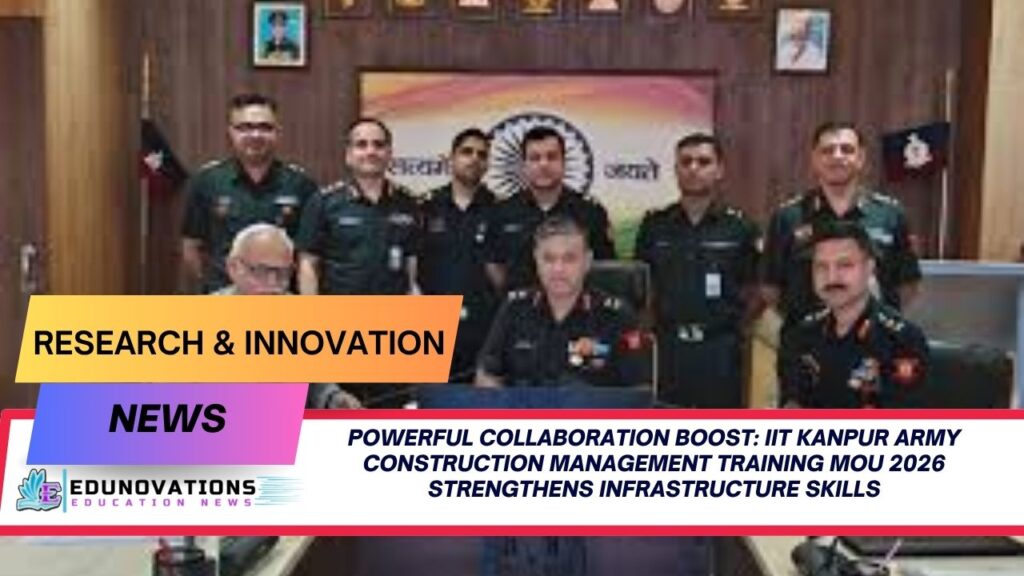 iit kanpur army construction management training mou 2026