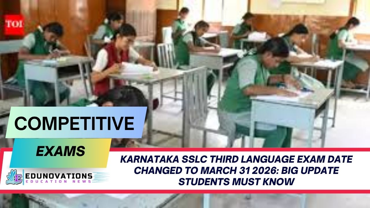 karnataka sslc third language exam date changed to march 31 2026
