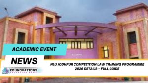 nlu jodhpur competition law training programme 2026 details