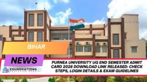 purnea university ug end semester admit card 2026 download link