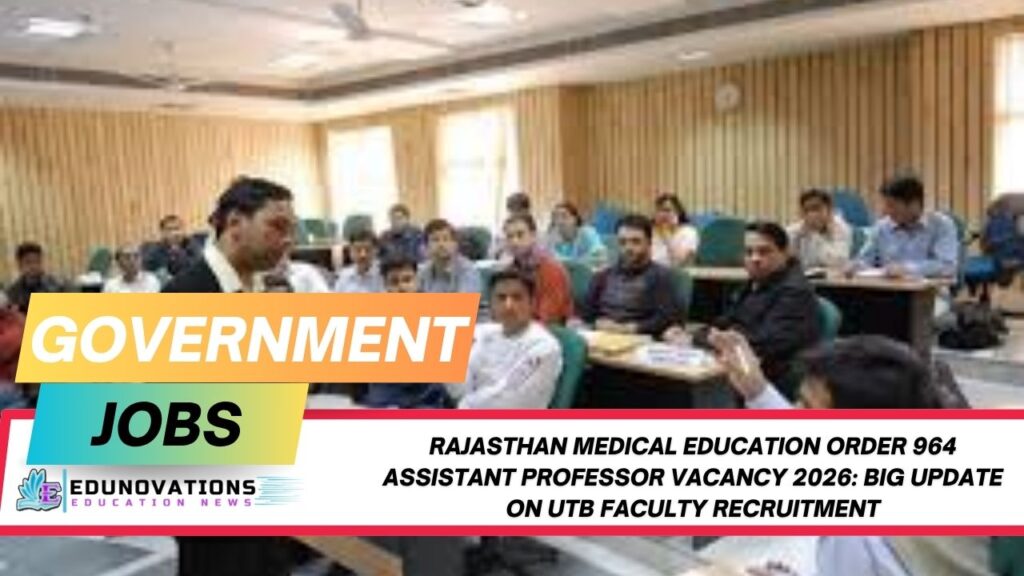 rajasthan medical education order 964 assistant professor vacancy 2026