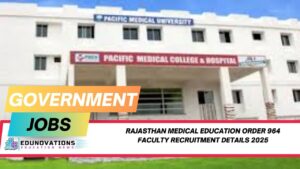 rajasthan medical education order 964 faculty recruitment details 2025