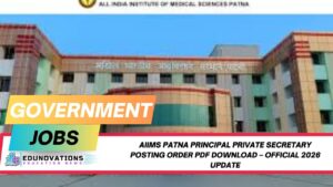 AIIMS Patna Principal Private Secretary posting order PDF download
