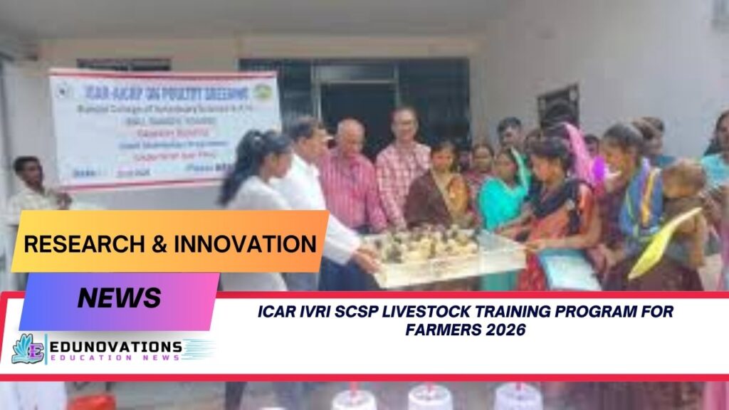 ICAR IVRI SCSP livestock training program for farmers 2026