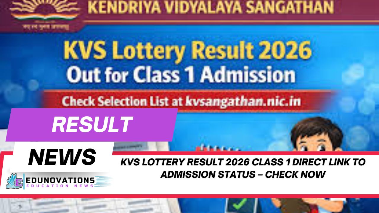 KVS Lottery Result 2026 Class 1 direct link to admission status