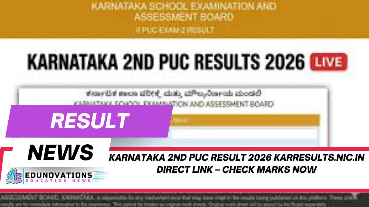 Karnataka 2nd PUC Result 2026 karresults.nic.in direct link