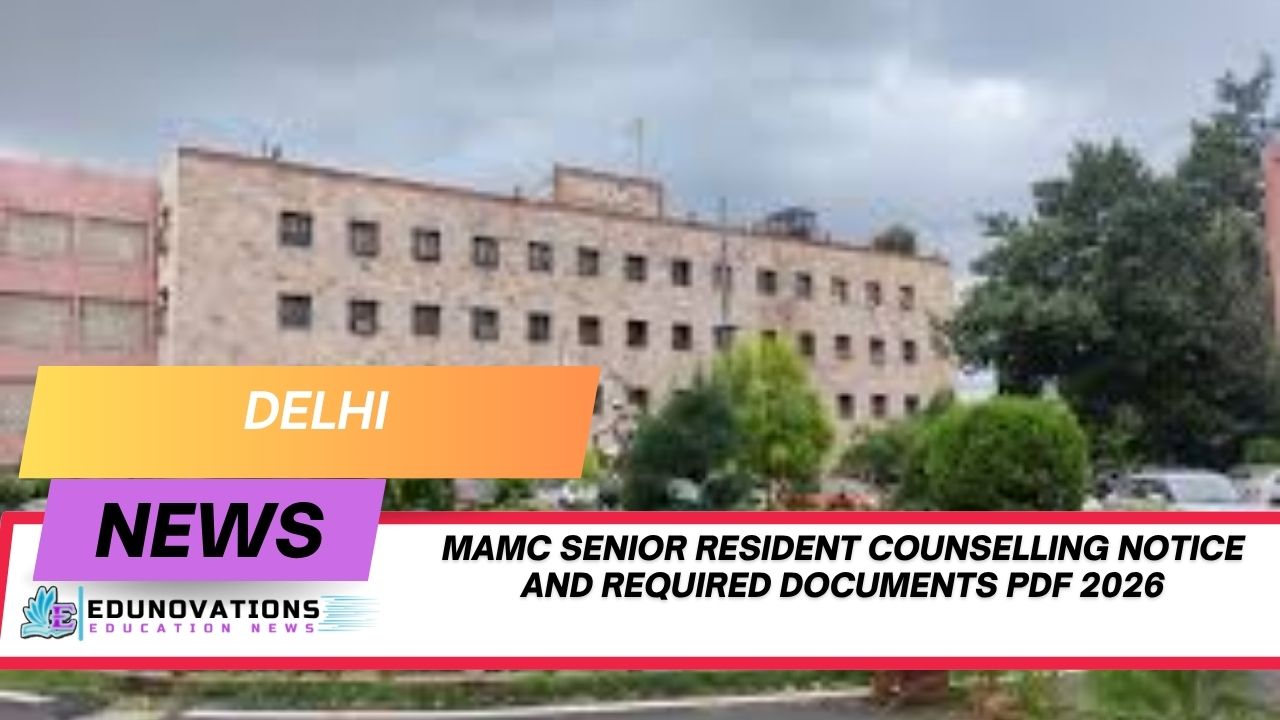 MAMC senior resident counselling notice and required documents PDF