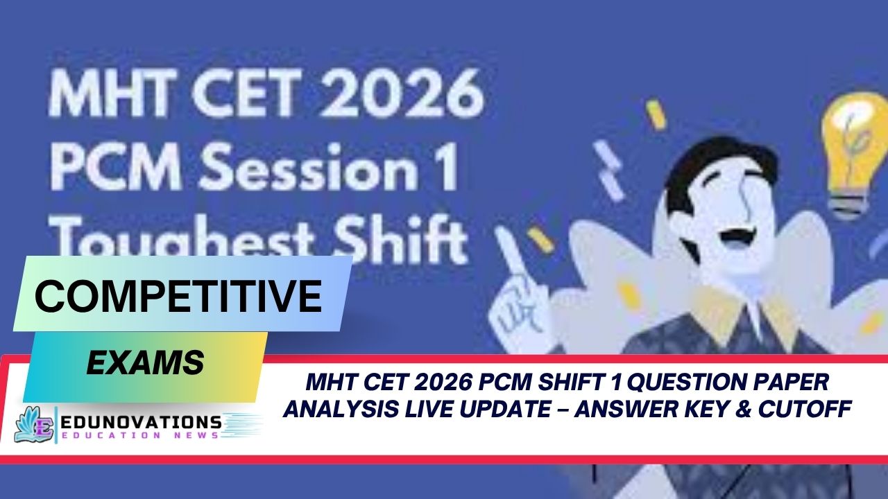 MHT CET 2026 PCM shift 1 question paper analysis live update