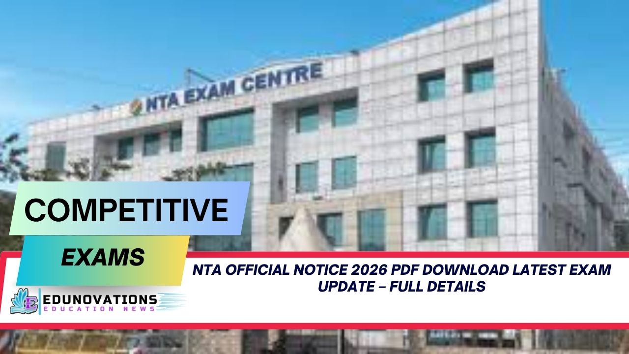 NTA official notice 2026 PDF download latest exam update