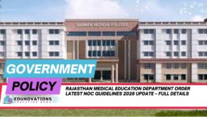 Rajasthan medical education department order latest NOC guidelines 2026 update