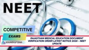 Rajasthan medical education document verification order latest notice 2026