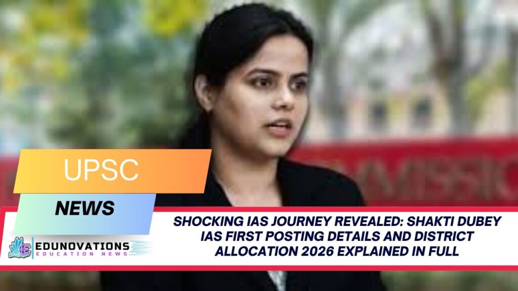 Shakti Dubey IAS first posting details and district allocation 2026