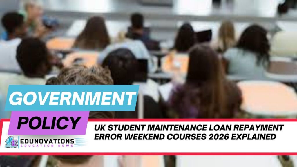 UK Student Maintenance Loan Repayment Error Weekend Courses 2026