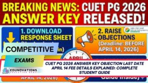 cuet pg 2026 answer key objection last date april 14 fee details