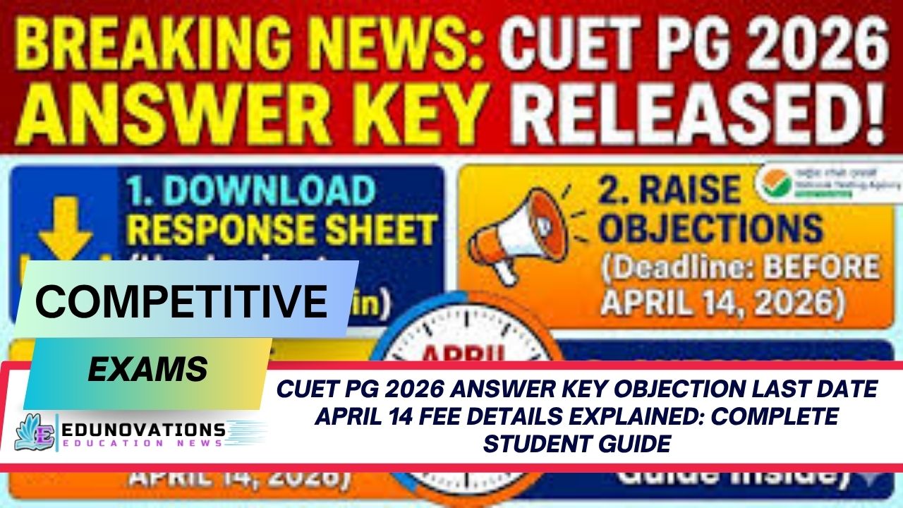 cuet pg 2026 answer key objection last date april 14 fee details