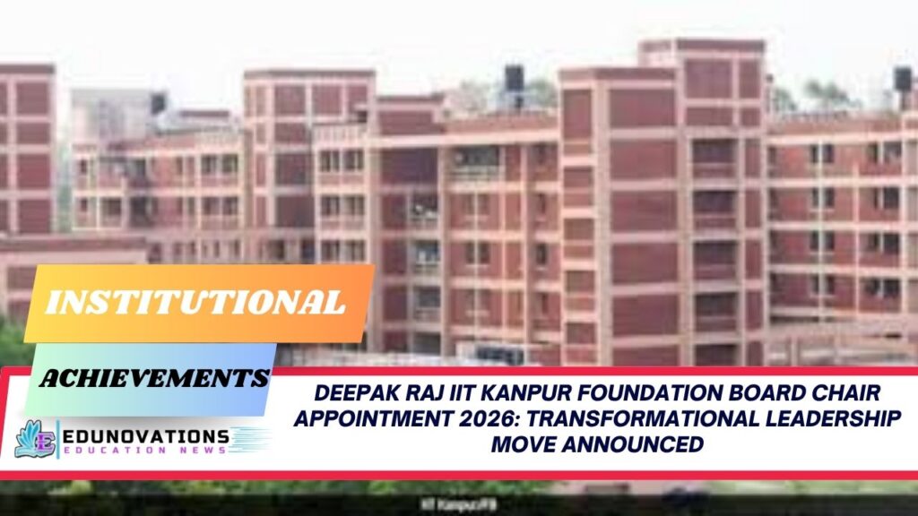 deepak raj iit kanpur foundation board chair appointment 2026