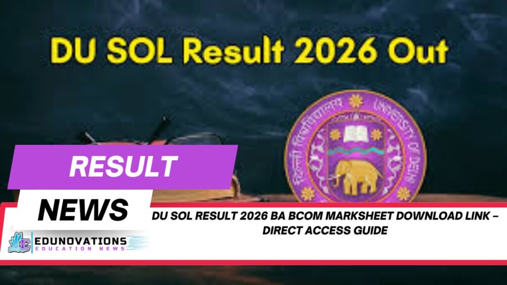 du sol result 2026 ba bcom marksheet download link