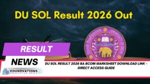 du sol result 2026 ba bcom marksheet download link