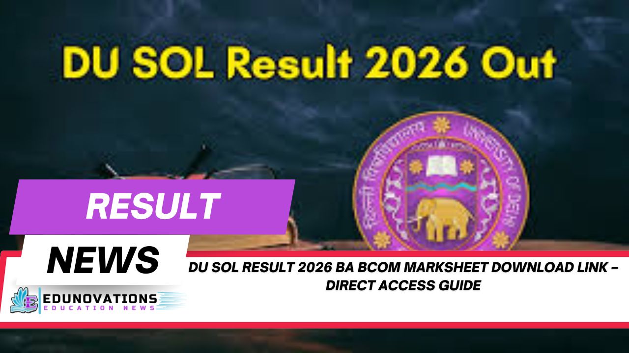du sol result 2026 ba bcom marksheet download link