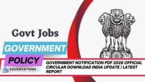 government notification PDF 2026 official circular download India update