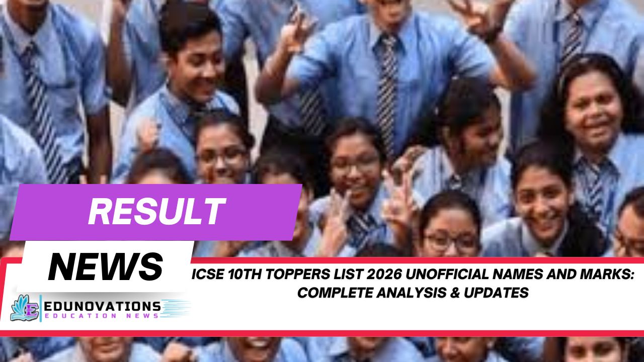 icse 10th toppers list 2026 unofficial names and marks