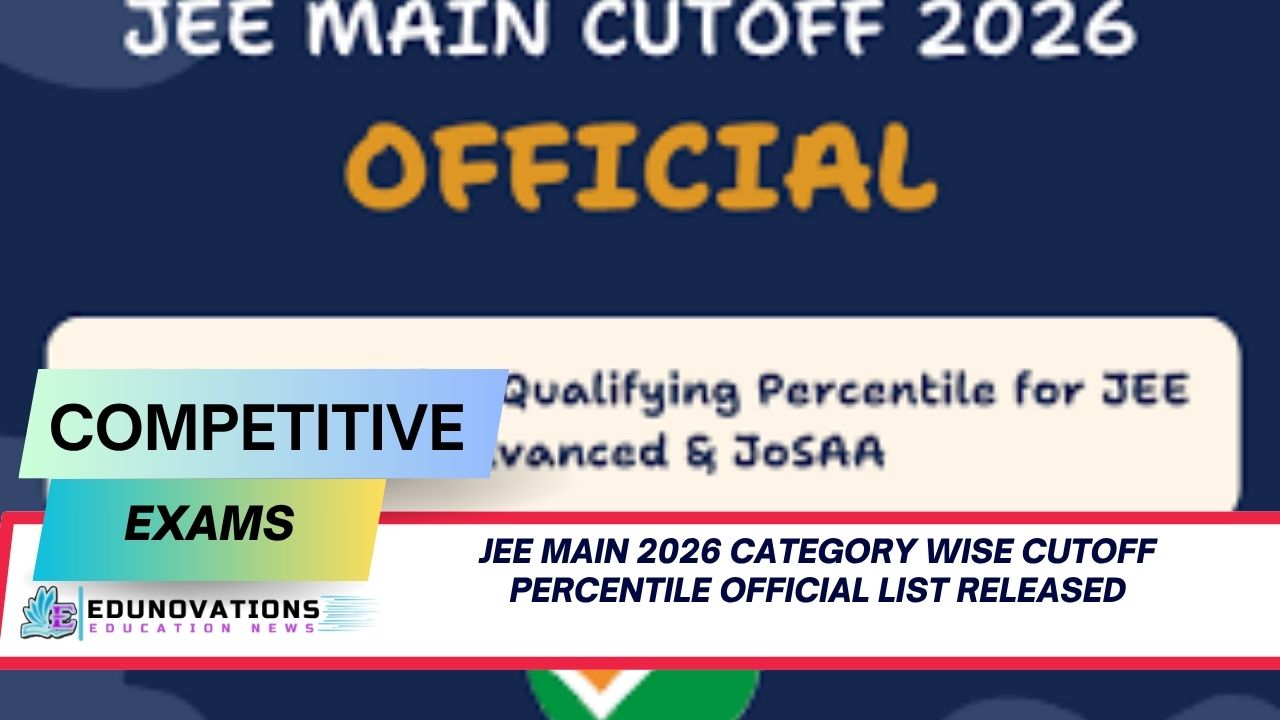 jee main 2026 category wise cutoff percentile official list