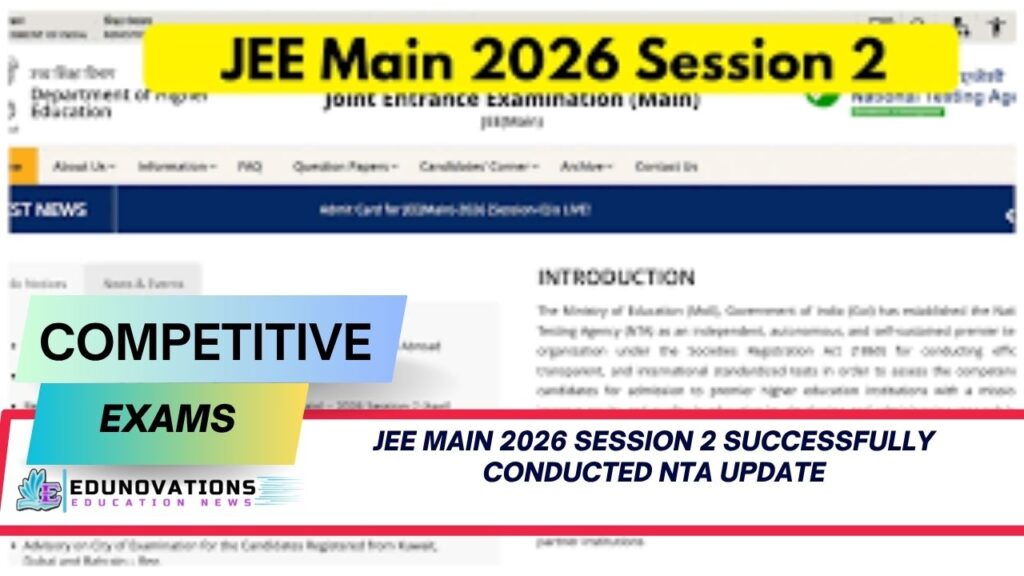 jee main 2026 session 2 successfully conducted nta update