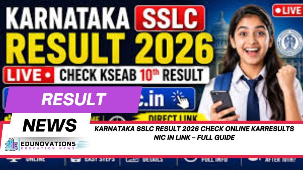 karnataka sslc result 2026 check online karresults nic in link