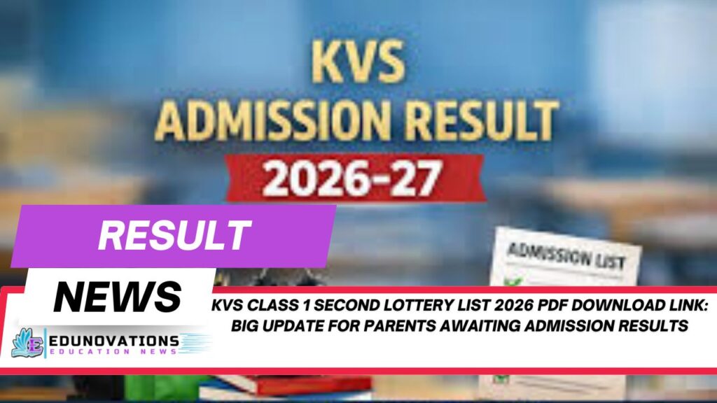 kvs class 1 second lottery list 2026 pdf download link